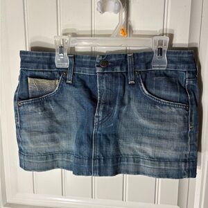 Blue Denim Mini Skirt